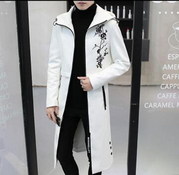 men's winter luxury south korean version of the new fashion trend personality slimming warm long printed leather jacket / m-3xl, Black
men's winter luxury south korean version of the new fashion trend personality slimming warm long printed leather jacket / m-3xl, Black