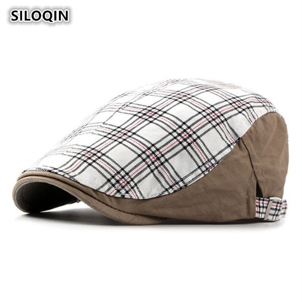 siloqin adjustable head size washable cotton berets for men and women casual large size thin british plaid forward caps unisex, Blue;gray
siloqin adjustable head size washable cotton berets for men and women casual large size thin british plaid forward caps unisex, Blue;gray