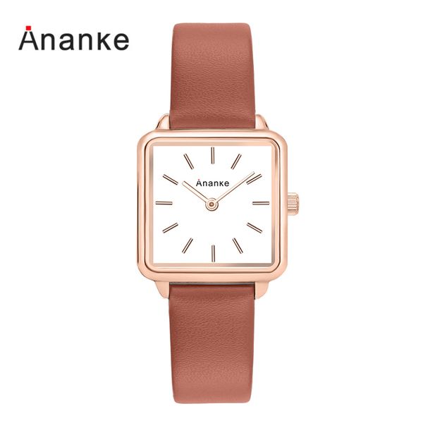 ananke brand women square watch fashion ladies watches luxury genuine leather female quartz wrist watch, Slivery;brown
ananke brand women square watch fashion ladies watches luxury genuine leather female quartz wrist watch, Slivery;brown