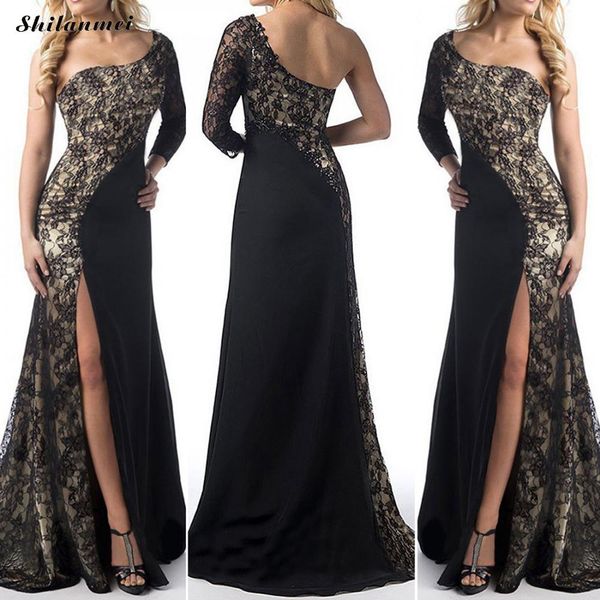 new arrival 2018 side slit party printed beach dress women one shoulder long sleeve maxi dress party dresses, White;black
new arrival 2018 side slit party printed beach dress women one shoulder long sleeve maxi dress party dresses, White;black