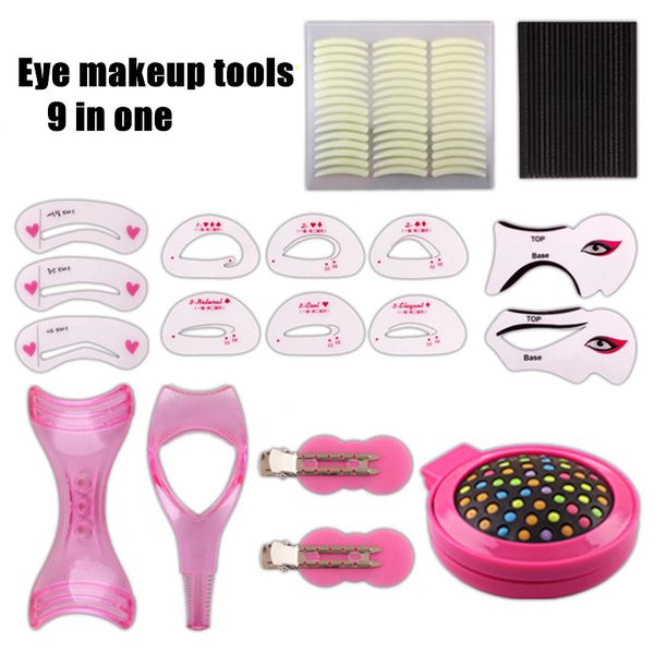 9 in one fashion lady eye makeup tool kit eyebrow stencil eyeliner eyeshadow model assistant aid beauty portable make up tool
9 in one fashion lady eye makeup tool kit eyebrow stencil eyeliner eyeshadow model assistant aid beauty portable make up tool