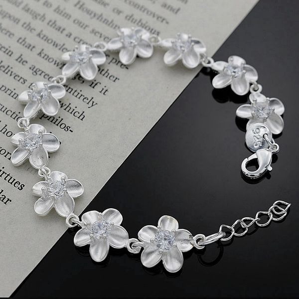fine 925 sterling silver chain bracelet,xmas new style 925silver flower for women men fashion jewelry link italy percing xh179, Black
fine 925 sterling silver chain bracelet,xmas new style 925silver flower for women men fashion jewelry link italy percing xh179, Black
