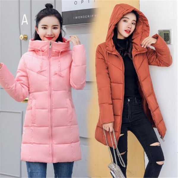 women's down & parkas 2021 winter mid-long jacket slim hooded solid color thick warm coat, Black
women's down & parkas 2021 winter mid-long jacket slim hooded solid color thick warm coat, Black