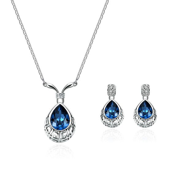 2018 fashion romantic jewelry set wedding party dress necklace earrings set wedding birthday gift, Silver
2018 fashion romantic jewelry set wedding party dress necklace earrings set wedding birthday gift, Silver