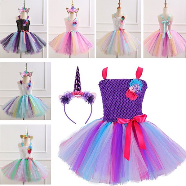 6styles girls unicorn princess tutu dress set with unicorn head dresses baby kids clothing halloween costume gradient sling outfits hh7-1134, White
6styles girls unicorn princess tutu dress set with unicorn head dresses baby kids clothing halloween costume gradient sling outfits hh7-1134, White