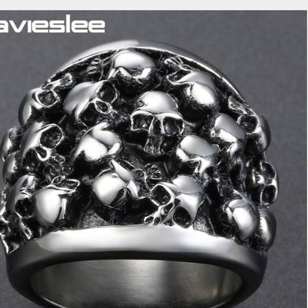 davieslee men's ring skull punk 316l stainless steel ring party jewelry for men dlhr31, Silver
davieslee men's ring skull punk 316l stainless steel ring party jewelry for men dlhr31, Silver