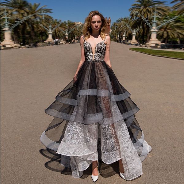 white lace covered black tulle prom dresses spaghetti straps beading applique zipper backless party gown charming long evening dresses
white lace covered black tulle prom dresses spaghetti straps beading applique zipper backless party gown charming long evening dresses