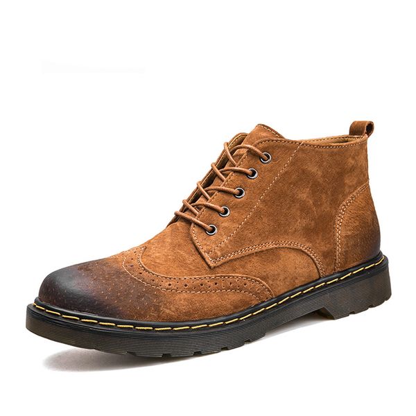 genuine leather men boots autumn winter ankle boots fashion footwear lace up shoes men vintage men shoes, Black
genuine leather men boots autumn winter ankle boots fashion footwear lace up shoes men vintage men shoes, Black
