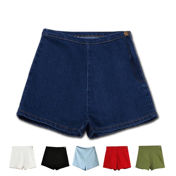 woman's summer high waist denim shorts slim ripped skinny tight a side button pom jeans short, Blue
woman's summer high waist denim shorts slim ripped skinny tight a side button pom jeans short, Blue