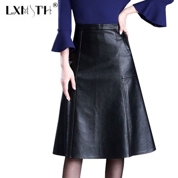 3xl 4xl a-line leather skirt high waist skirts womens plus size solid zipper skirts for women pockets elegant midi skirt 2018, Black
3xl 4xl a-line leather skirt high waist skirts womens plus size solid zipper skirts for women pockets elegant midi skirt 2018, Black