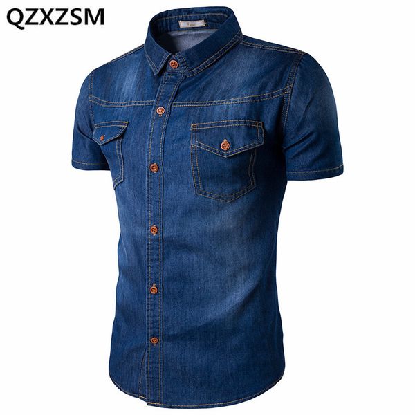 qzxzsm new 2017 men's denim short sleeves shirt clothing male slim fit shirts denim workwear men jeans shir, White;black
qzxzsm new 2017 men's denim short sleeves shirt clothing male slim fit shirts denim workwear men jeans shir, White;black