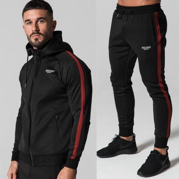 clothing set men running suit set gym sportswear tracksuits sets fitness body building men's hoodies+pants sport outwear men, Black;blue 
clothing set men running suit set gym sportswear tracksuits sets fitness body building men's hoodies+pants sport outwear men, Black;blue