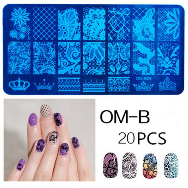 nail art stamping 1 pcs 12*6cm om-b series lase hollow plates stainless steel image nail art manicure template diy stamp tool, White
nail art stamping 1 pcs 12*6cm om-b series lase hollow plates stainless steel image nail art manicure template diy stamp tool, White