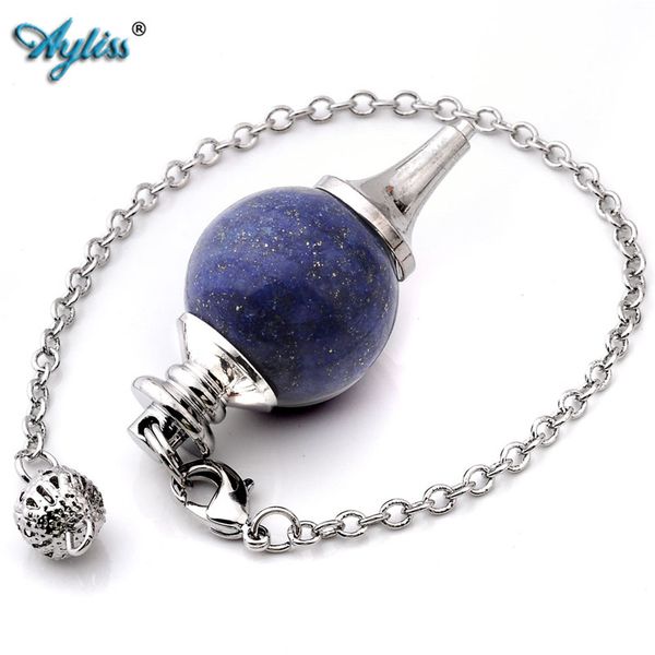 Wholesale-Ayliss Hot Style 1 pc Pendulum Divination Dowsing Healing Point Chakra Ball Bead Wicca Chain Pendant Jewewlry Dyed Lapis Lazuli
Wholesale-Ayliss Hot Style 1 pc Pendulum Divination Dowsing Healing Point Chakra Ball Bead Wicca Chain Pendant Jewewlry Dyed Lapis Lazuli