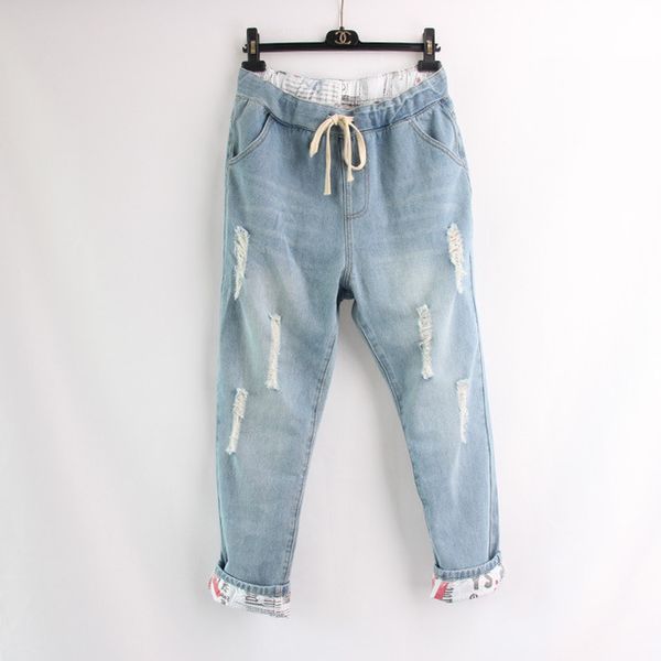 bleached boyfriend denim jeans for women mid waist straight pants woman ladies ripped loose mom jeans girls jean pants plus size, Blue
bleached boyfriend denim jeans for women mid waist straight pants woman ladies ripped loose mom jeans girls jean pants plus size, Blue