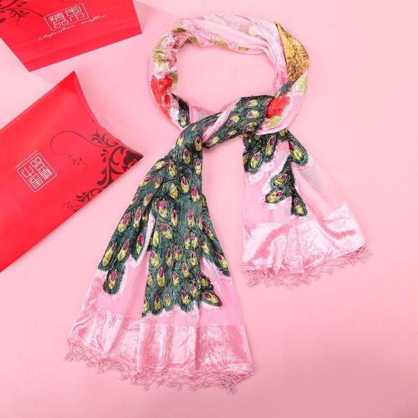 pink chinese women's wrap velvet silk shawl bufanda peacock beads scarf soft echarpes with tassels embroidery shawls
pink chinese women's wrap velvet silk shawl bufanda peacock beads scarf soft echarpes with tassels embroidery shawls
