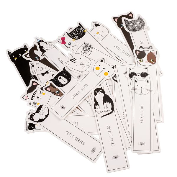 30pcs cat bookmark student stationery memo message card art exquisite gift