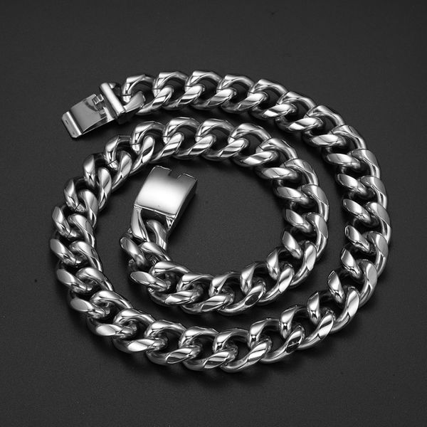 rock mens 15mm silver chain necklace 16-40 inch long stainless steel curb cuban link miami chain for men fashion jewelry
rock mens 15mm silver chain necklace 16-40 inch long stainless steel curb cuban link miami chain for men fashion jewelry