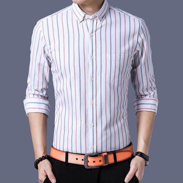 2018 new pocket business social men cotton shirts fashion quality striped classic men long sleeve models thicken warm male shirt, White;black
2018 new pocket business social men cotton shirts fashion quality striped classic men long sleeve models thicken warm male shirt, White;black