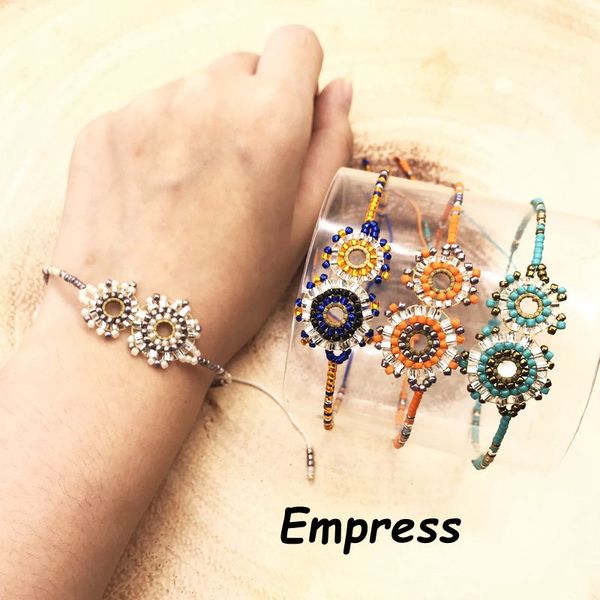 2018 empress new fashion woman double circle beaded woven flower crystal bracelets glass miyuki beads rope chain adjustable, Black
2018 empress new fashion woman double circle beaded woven flower crystal bracelets glass miyuki beads rope chain adjustable, Black