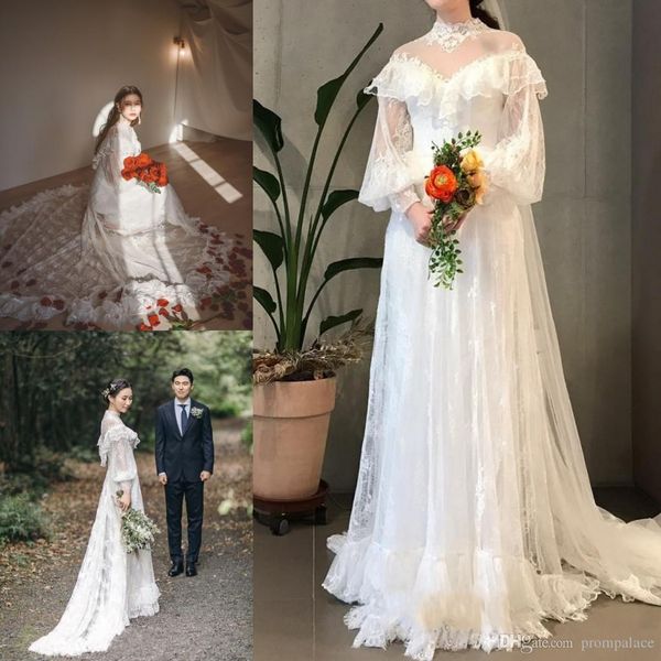 new designer wedding dresses high neck lace appliques big long sleeves lace weeding bridal gowns custom made, White
new designer wedding dresses high neck lace appliques big long sleeves lace weeding bridal gowns custom made, White