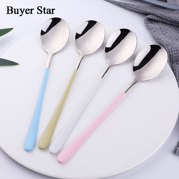 buyer star 12-pc stainless steel spoon stirring rainbow long handle ice cream dessert coffee gold spoon flatware for dinner
buyer star 12-pc stainless steel spoon stirring rainbow long handle ice cream dessert coffee gold spoon flatware for dinner