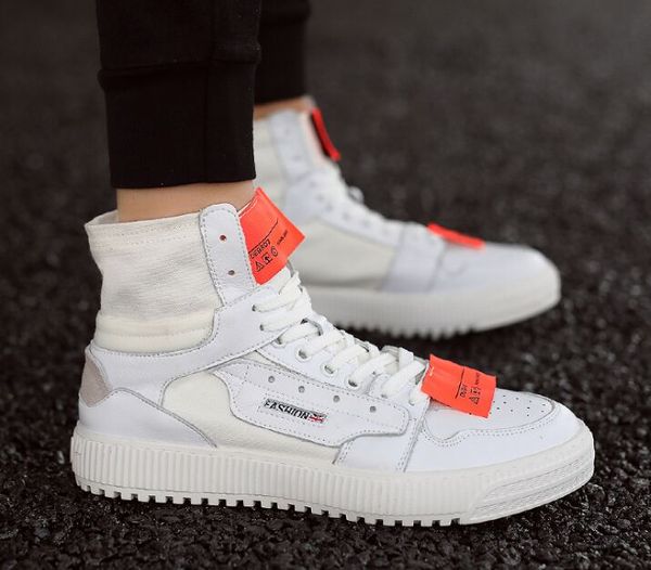 men flats sneakers shoes black white men boots hip hop shoes high casual size 39-44
men flats sneakers shoes black white men boots hip hop shoes high casual size 39-44