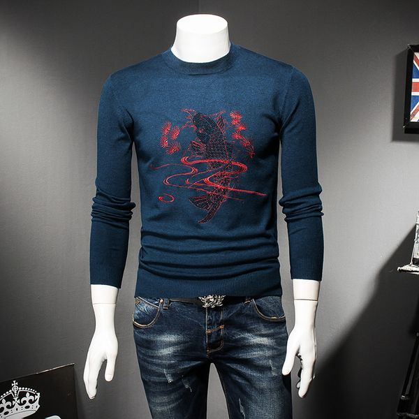 2018 autumn winter men pullover sweater fashion fish design men jumper sweaters black blue warm clothes -4xl 8819, White;black
2018 autumn winter men pullover sweater fashion fish design men jumper sweaters black blue warm clothes -4xl 8819, White;black