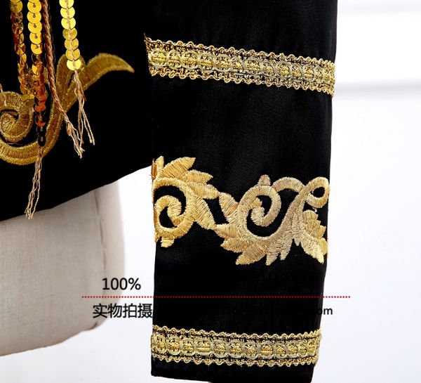 hip vintage luxury mens golden performance meadieval embroidery jacket/bar/club/studio/stage tassel sequined black/white jacket kpotq
hip vintage luxury mens golden performance meadieval embroidery jacket/bar/club/studio/stage tassel sequined black/white jacket kpotq