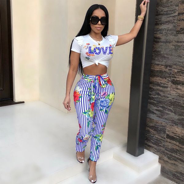 fashion floral printed 2 piece set active women tracksuits short sleeve t-shirt with pants jogging tracksuits, Gray
fashion floral printed 2 piece set active women tracksuits short sleeve t-shirt with pants jogging tracksuits, Gray