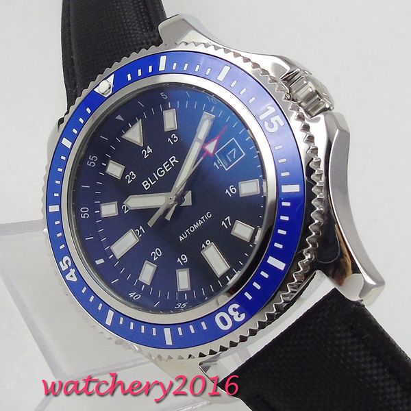 new arrive 44mm bliger black dial rotating ceramic bezel date luminous mark stainless case luxury automatic movement men's watch, Slivery;brown
new arrive 44mm bliger black dial rotating ceramic bezel date luminous mark stainless case luxury automatic movement men's watch, Slivery;brown