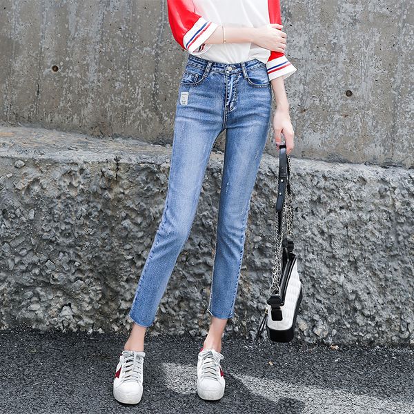 nonis new arrival women casual mid waist stretch sweet girlfriend jeans slim fit ankle length pencil elegant denim pants, Blue
nonis new arrival women casual mid waist stretch sweet girlfriend jeans slim fit ankle length pencil elegant denim pants, Blue