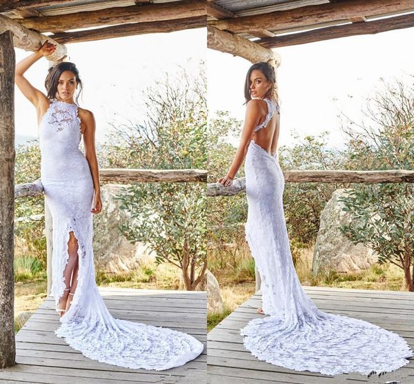 bohemian lace mermaid wedding dresses 2019 selling new custom high split backless high low beach bridal gowns vestido de novia w113, White
bohemian lace mermaid wedding dresses 2019 selling new custom high split backless high low beach bridal gowns vestido de novia w113, White