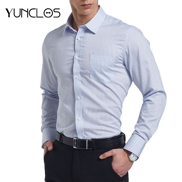 yunclos 2018 new strip shirt men's business casual shirts men fashion brand clothing printed long sleeve camisa masculina, White;black
yunclos 2018 new strip shirt men's business casual shirts men fashion brand clothing printed long sleeve camisa masculina, White;black