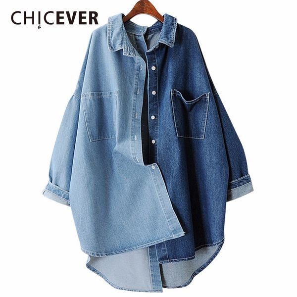 chicever 2018 весна джинсовые женские рубашки блузки топы с длинным рукавом свободные большой размер женская рубашка одежда мода повседневна, White
chicever 2018 весна джинсовые женские рубашки блузки топы с длинным рукавом свободные большой размер женская рубашка одежда мода повседневна, White