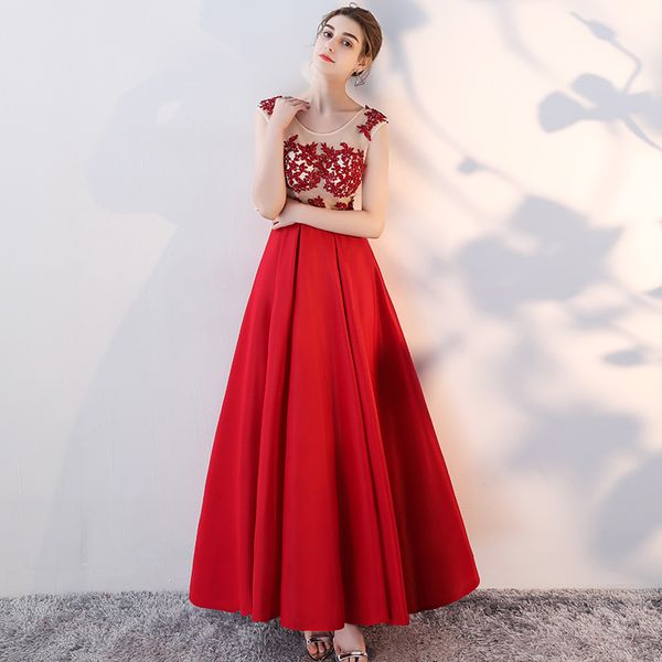 lace satin a line evening dresses red 2018 scoop neck evening gowns long formal dresses elegant, Black;red
lace satin a line evening dresses red 2018 scoop neck evening gowns long formal dresses elegant, Black;red
