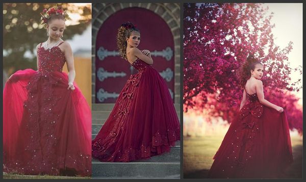 2019 burgundy lace flower girl dresses for weddings bow lace crystal beaded pearls girls pageant dress sweetheart prom kids communion gowns, White;red
2019 burgundy lace flower girl dresses for weddings bow lace crystal beaded pearls girls pageant dress sweetheart prom kids communion gowns, White;red