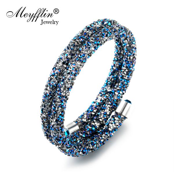 meyfflin crystal cuff bracelet brand open bangles fashion charm bracelets for women men jewelry silver color shiny pulseiras, Black
meyfflin crystal cuff bracelet brand open bangles fashion charm bracelets for women men jewelry silver color shiny pulseiras, Black