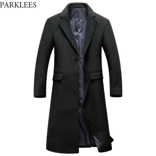 extra long wool trench coat men 2018 winter men's long pea coat brand slim fit single breasted male thick windbreaker overcoat, Black
extra long wool trench coat men 2018 winter men's long pea coat brand slim fit single breasted male thick windbreaker overcoat, Black