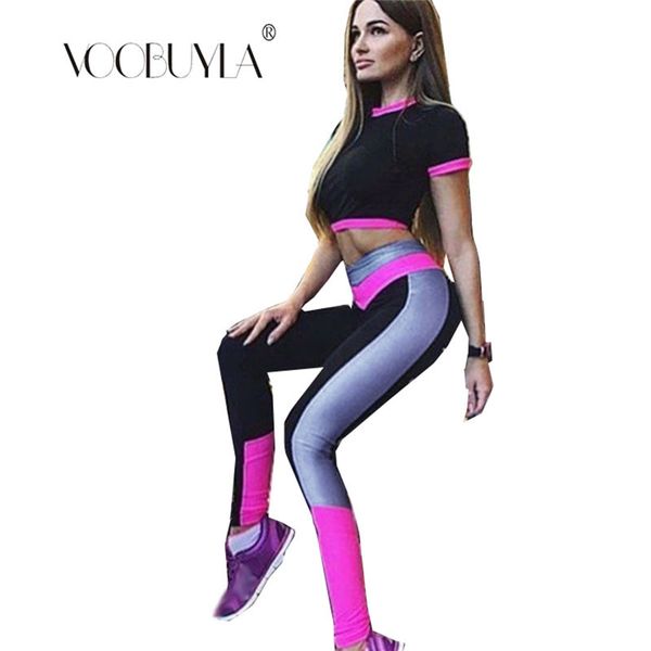 voobuyla 2018 2pcs sport yoga set women gym clothing patchwork fitness suit female summer running sportswear set workout clothes, Black;blue
voobuyla 2018 2pcs sport yoga set women gym clothing patchwork fitness suit female summer running sportswear set workout clothes, Black;blue