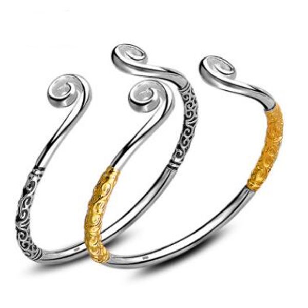 adjustable cuff bangle tight spells style sterling silver handmade bling gold fashion jewelry bracelets tight spells bracelet wukong bangles, Golden;silver
adjustable cuff bangle tight spells style sterling silver handmade bling gold fashion jewelry bracelets tight spells bracelet wukong bangles, Golden;silver