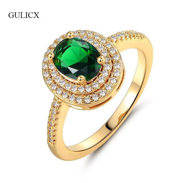 gulicx classic oval green stone cubic zirconia rings for party luxury gold-color finger rings femme bague women jewelry glr293, Golden;silver
gulicx classic oval green stone cubic zirconia rings for party luxury gold-color finger rings femme bague women jewelry glr293, Golden;silver