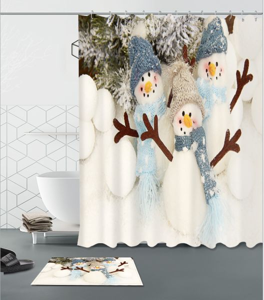 christmas snowman 3d print custom waterproof bathroom modern shower curtain polyester fabric bathroom curtain door mat sets
christmas snowman 3d print custom waterproof bathroom modern shower curtain polyester fabric bathroom curtain door mat sets