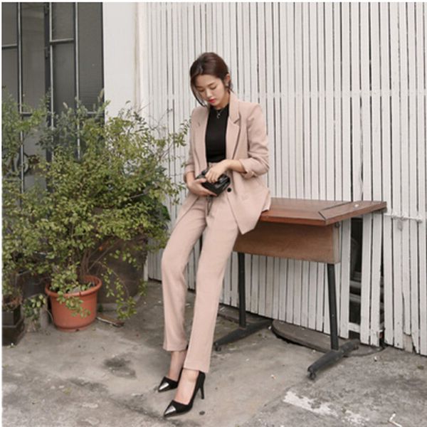stylish simplicity female career suits female suit casual fashion new wild solid color two piece leisure suit, White;black
stylish simplicity female career suits female suit casual fashion new wild solid color two piece leisure suit, White;black