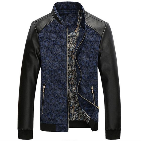 2018 mountainskin pu leather patchwork men's jackets 3xl autumn fashion coats men outerwear stand collar male jacket slim fit, Black;brown
2018 mountainskin pu leather patchwork men's jackets 3xl autumn fashion coats men outerwear stand collar male jacket slim fit, Black;brown