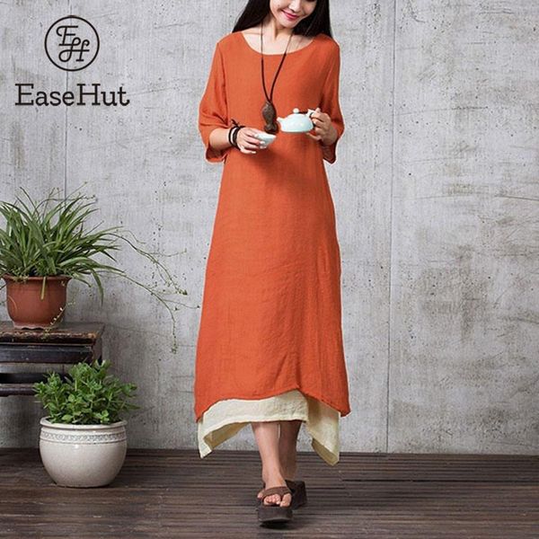easehut vintage plus size dress women o-neck half sleeve side slit loose casual maxi long dress kaftan tunic female summer, White;black
easehut vintage plus size dress women o-neck half sleeve side slit loose casual maxi long dress kaftan tunic female summer, White;black