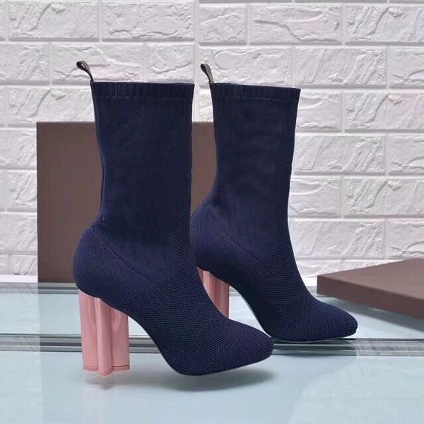 sexy sexy brand women's shoes in autumn and winter Knitted elastic boots Coarse heel Short boots Designer fashion socks boots Large size
sexy sexy brand women's shoes in autumn and winter Knitted elastic boots Coarse heel Short boots Designer fashion socks boots Large size