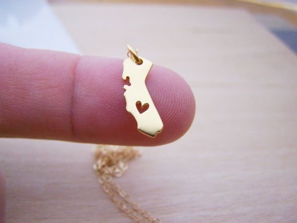 hometown outline california map charm necklace with heart love shaped usa pendant lucky woman mother men's family gifts jewelry, Silver
hometown outline california map charm necklace with heart love shaped usa pendant lucky woman mother men's family gifts jewelry, Silver