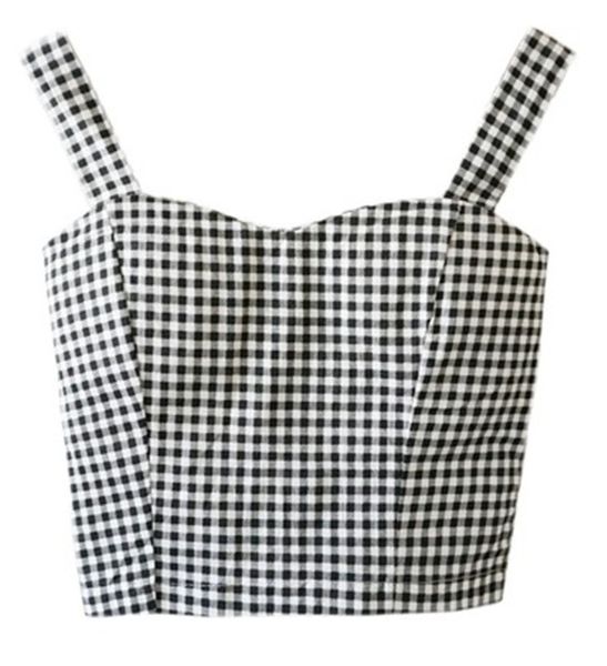 crop floral bustier cropped feminino women tanks fitness strappy bra plaid tank female short vest, White
crop floral bustier cropped feminino women tanks fitness strappy bra plaid tank female short vest, White