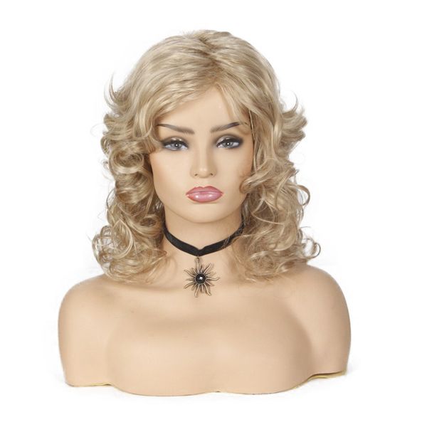 short curly synthetic wigs with ombre bangs blonde color high temperature fiber for women wigs, Black
short curly synthetic wigs with ombre bangs blonde color high temperature fiber for women wigs, Black
